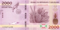 Burundi 2000 Francs, 15. 1.2015