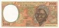 CentralAfricanStates 2000 Francs, 1999