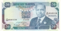 Kenya 20 Shillings,  1. 7. 1989