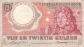 Netherlands 25 Gulden, 10. 4.1955
