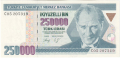 Turkey 250,000 Lira, (1992)