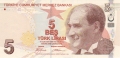 Turkey 5 Lira, 2009