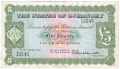 Guernsey 5 Pounds,  1.12.1956
