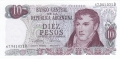 Argentina 10 Pesos, (1973-76)