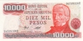 Argentina 10,000 Pesos, (1976-83)