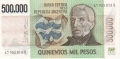 Argentina 500,000 Pesos, (1980-83) 