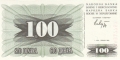 Bosnia-Herzegovina 100 Dinara,  1. 7.1992