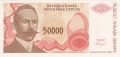 Bosnia-Herzegovina 50,000 Dinara, 1993
