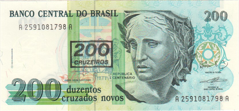Brazil 5 Cruzeiros 1963 sign 12 Banknote Brasil Serie 2458 Free Shipping  World 