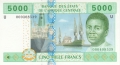 CentralAfricanStates 5000 Francs, 2002