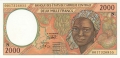 CentralAfricanStates 2000 Francs, 1995
