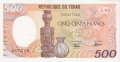 Chad 500 Francs,  1. 1.1992