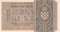 Croatia 1 Kuna, 25. 9.1942