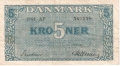 Denmark 5 Kroner, 1944