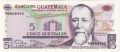 Guatemala 5 Quetzales,  6. 1.1983