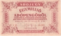 Hungary 1 million Adopengo, 25. 5.1946