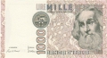 Italy 1000 Lire,  6. 1.1982