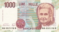 Italy 1000 Lire,  3.10.1990