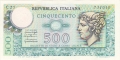 Italy 500 Lire, 30.12.1976