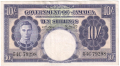 Jamaica 10 Shillings, 15. 6.1950