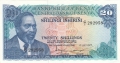Kenya 20 Shillings,  1. 1.1975