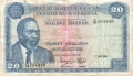 Kenya 20 Shillings,  1. 7.1969