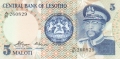 Lesotho 5 Maloti, 1981