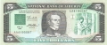 Liberia 5 Dollars, 12.4.1989