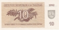 Lithuania 10 Talonas, 1992