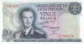 Luxembourg 20 Francs,  7. 3.1966