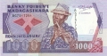Madagascar 1000 Francs = 200 Ariary, (1988-93)