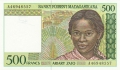 Madagascar 500 Francs = 100 Ariary, (1994)
