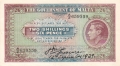 Malta 2 Shillings 6 Pence, 13. 9.1939