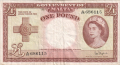 Malta 1 Pound, (1954)