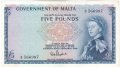 Malta 5 Pounds, (1961)