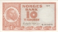 Norway 10 Kroner, 1970
