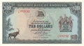 Rhodesia 10 Dollars, 19.11.1975