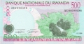 Rwanda 500 Francs,  1.12.1998
