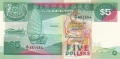 Singapore 5 Dollars, (1989)