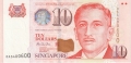 Singapore 10 Dollars, (1999)