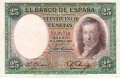 Spain 25 Pesetas, 25. 4.1931