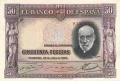 Spain 50 Pesetas, 22. 7.1935