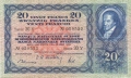 Switzerland 20 Franken,  4.12.1942