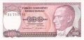 Turkey 100 Lira, (1984)