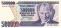 Turkey 500,000 Lira, (1998)