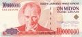 Turkey 10,000,000 Lira, (1999)
