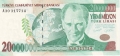 Turkey 20,000,000 Lira, (2000)