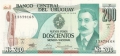 Uruguay 200 Nuevos Pesos, 1986