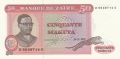 Zaire 50 Makuta, 14.10.1980