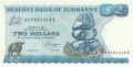 Zimbabwe 2 Dollars, 1980